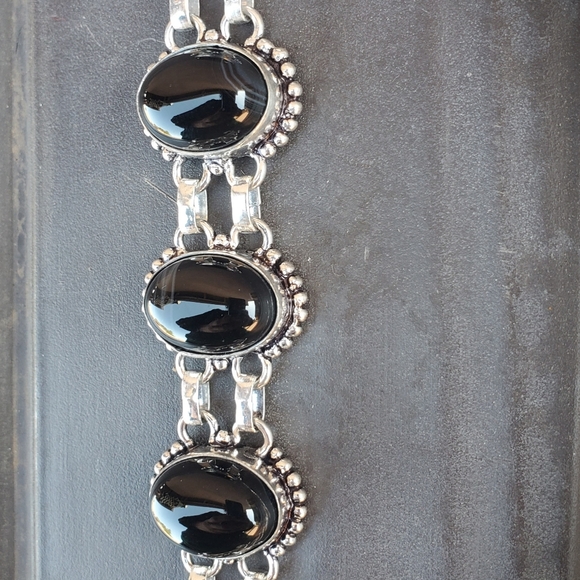 New Botswana Agate 925 Silver Bracelet. - Picture 5 of 14